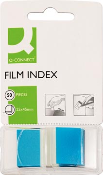 Index Q-Connect 25x45mm 50 tabs Blauw
