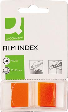 Index Q-Connect 25 x 45 mm 50 tabs Oranje