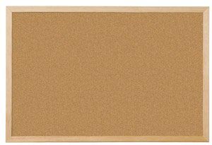 Kurkbord met houten frame Q-Connect 60x40cm