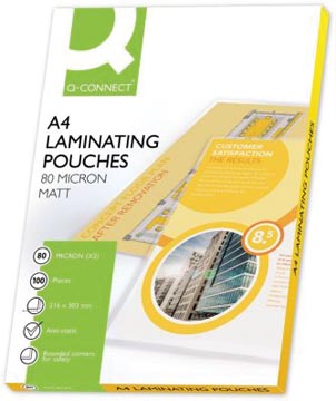 Lamineeretui Q-Connect A4 2 x 80 Micron Mat (100)