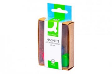 Magneten Q-Connect 20 mm assorti (6)