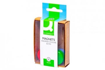 Magneten Q-Connect 30 mm assorti (4)