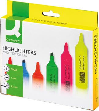 Markeerstift Q-Connect assorti (6)