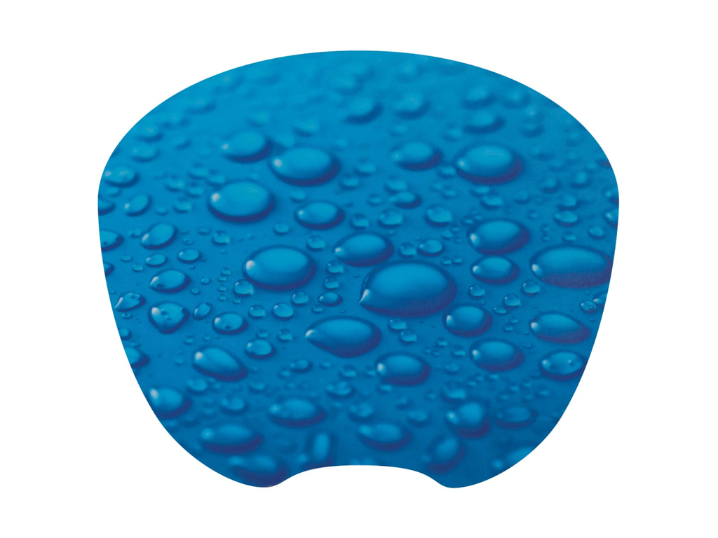 Muismat Antislip Q-Connect Regendruppels Blauw