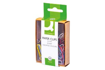 Papierklemmen Q-Connect 32mm Asssorti (75)
