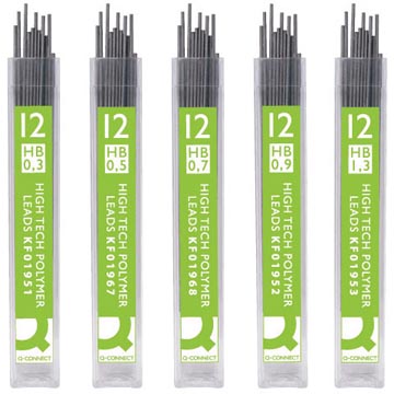 Potloodstiften Q-Connect 0,5mm HB (12)