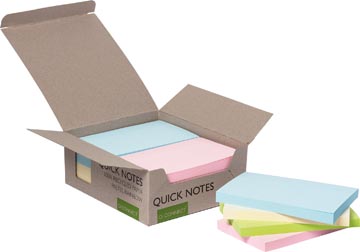 Quick Notes Recycled pastel Q-Connect 76x127mm 100vel assorti (12)