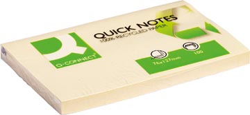 Quick Notes Recycled Q-Connect 76x127mm 100vel Geel