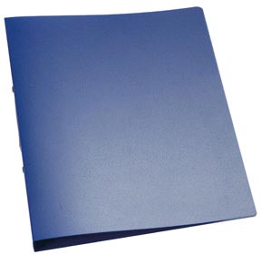 Ringmap Q-Connect A4 PP 2 O-ringen 25mm rug 3,5cm transparant blauw