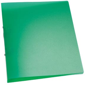 Ringmap Q-Connect A4 PP 2 O-ringen 25mm rug 35mm transparant groen