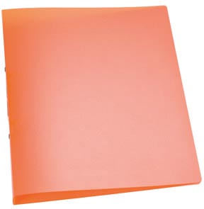 Ringmap Q-Connect A4 PP 2 O-ringen 25mm rug 35mm transparant oranje