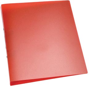 Ringmap Q-Connect A4 PP 2 O-ringen 25mm rug 3,5cm transparant rood