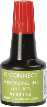 Stempelinkt Q-Connect 28ml Rood