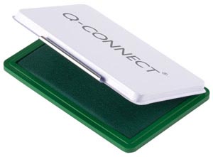 Stempelkussen Q-Connect 110x70mm Groen