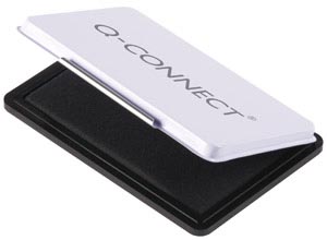 Stempelkussen Q-Connect 110x70mm Zwart