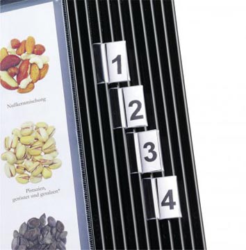 Tabs voor displaysysteem Q-Connect 25mm assorti (10)