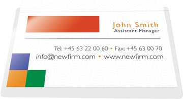 Zelfklevende Pocket Badge Q-Connect 60x95mm open lange zijde (10)