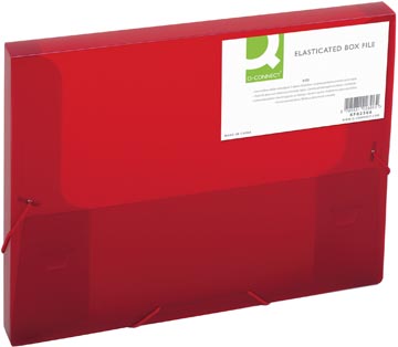 Elastobox met elastieken Q-Connect A4 rug 25 mm Rood