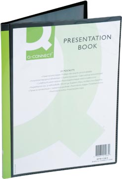 Personaliseerbaar showalbum Q-Connect PP A4 10 tassen Zwart