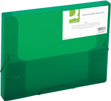 Elastobox met elastieken Q-Connect A4 rug 25mm Groen