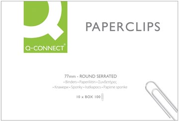 Papierklemmen Q-Connect 77 mm (100)