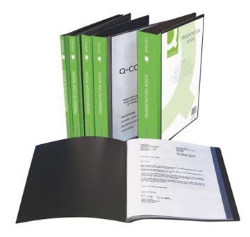 Personaliseerbaar showalbum Q-Connect PP A4 60 tassen Zwart