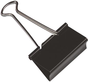 Foldbackclip Q-Connect 19mm zwart (10)