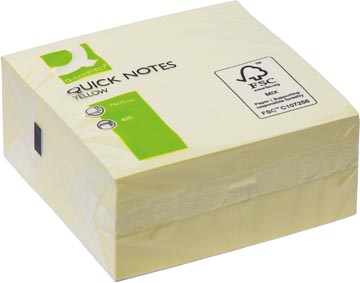 Quick Notes Q-Connect 76x76mm 400vel Geel 