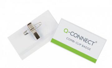 Badge met combiklem Q-Connect 90x54mm (50) 
