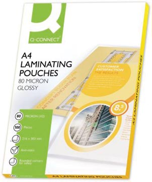 Lamineeretui Q-Connect A4 2 x 80 Micron (100)