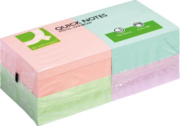 Quick Notes Q-Connect 76x76mm 100vel Pastelkleuren (12)