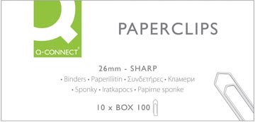 Papierklemmen Q-Connect 26 mm (100)