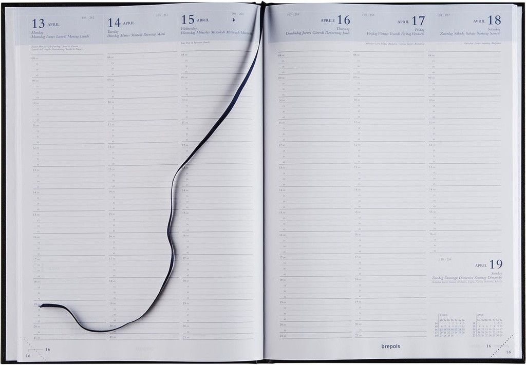 Agenda Brepols Omega Lima 210x290mm zestalig bordeaux 2026 1 week/2 pagina's
