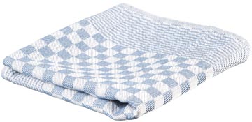 Cosy handdoek 80 x 80 cm geruit wit/blauw