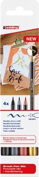 Edding metallic brushpen E1340 4 st