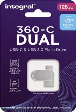 Integral 360-C Dual USB3 128GB