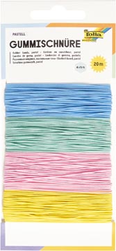 Touw elastisch Folia 5m assorti pastel (4)