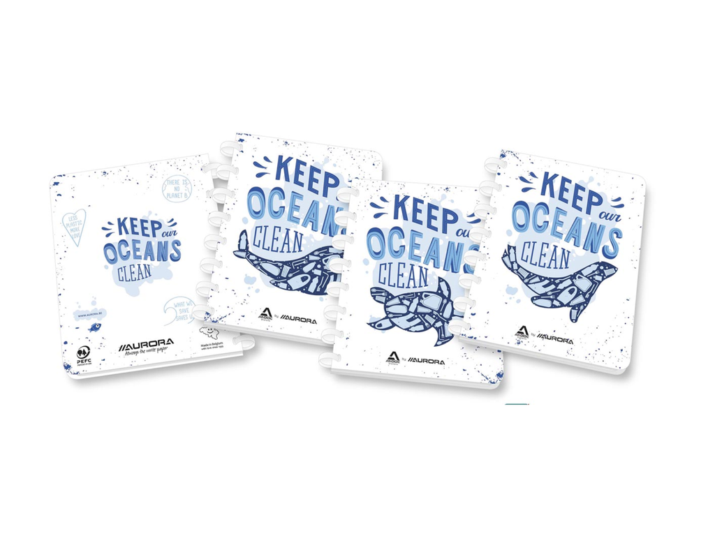 Schrift Aurora Adoc Ocean waste Plastics A5 gelijnd