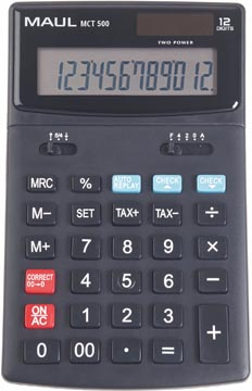 Bureaurekenmachine Maul MCT 500 Check & correct zwart