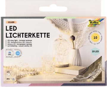 Lichtslinger Folia met 20 LED's 2,20m op batterijen (10)