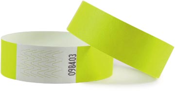 Combicraft polsbandjes Tyvek geel (100)