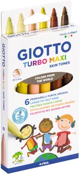 Viltstiften Giotto Turbo Maxi Skin tones (6)
