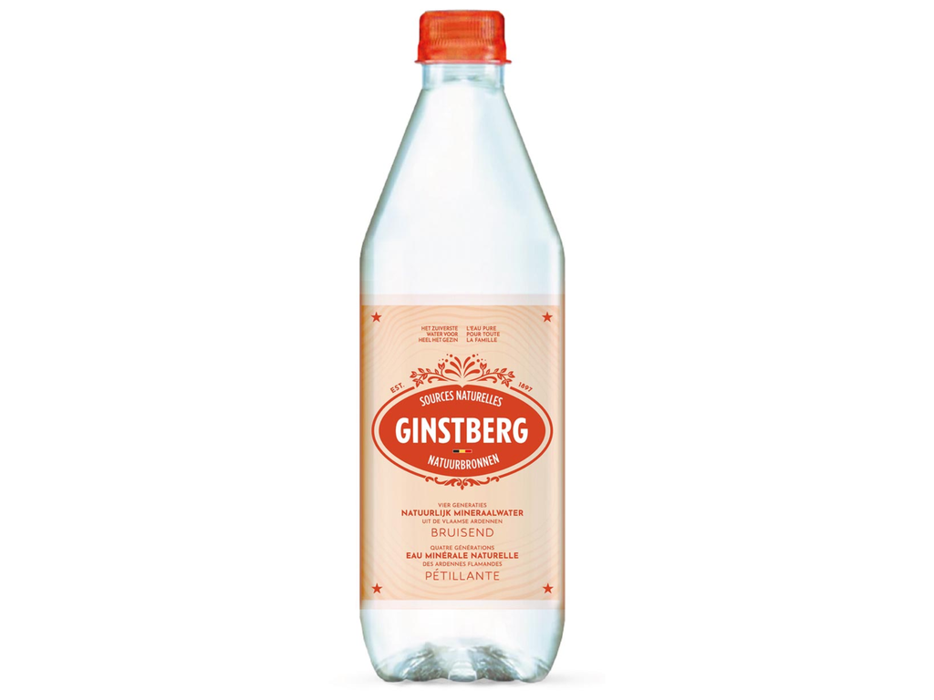 Water Ginstberg natuurlijk mineraalwater bruisend fles van 50cl (12)