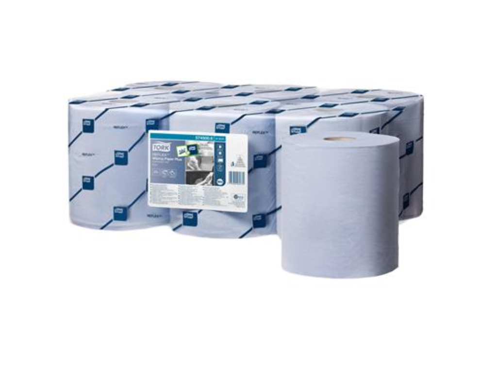 Poetsrol Tork Reflex 2-laags 19,4cmx151m blauw (6)