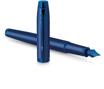 Vulpen Parker IM Monochrome Blue blauwe inkt medium punt in giftbox blauw