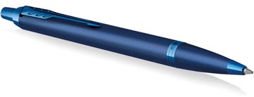 Balpen Parker IM Monochrome Blue blauwe inkt medium punt in giftbox blauw