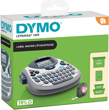 Dymo beletteringsysteem Letratag lt-100t azerty incl. 1 LT-tape