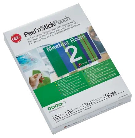 Lamineerhoes GBC Peel'nStick A4 2x125µ zelfklevend (100)