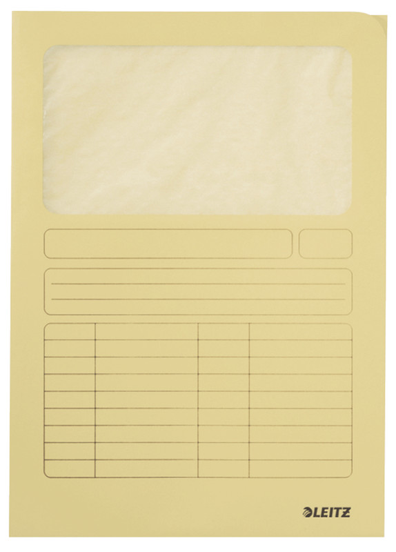 L-map Leitz met venster karton A4 160g (100)