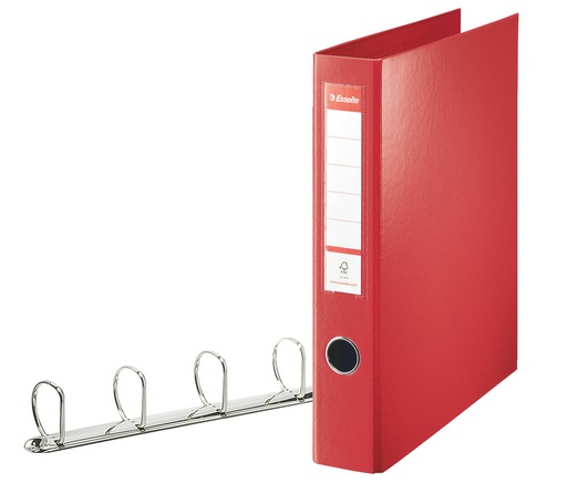 [ESS-82403] Ringmap Esselte Vivida PP A4 maxi 4 D-ringen 40 mm rug 60mm (rood)